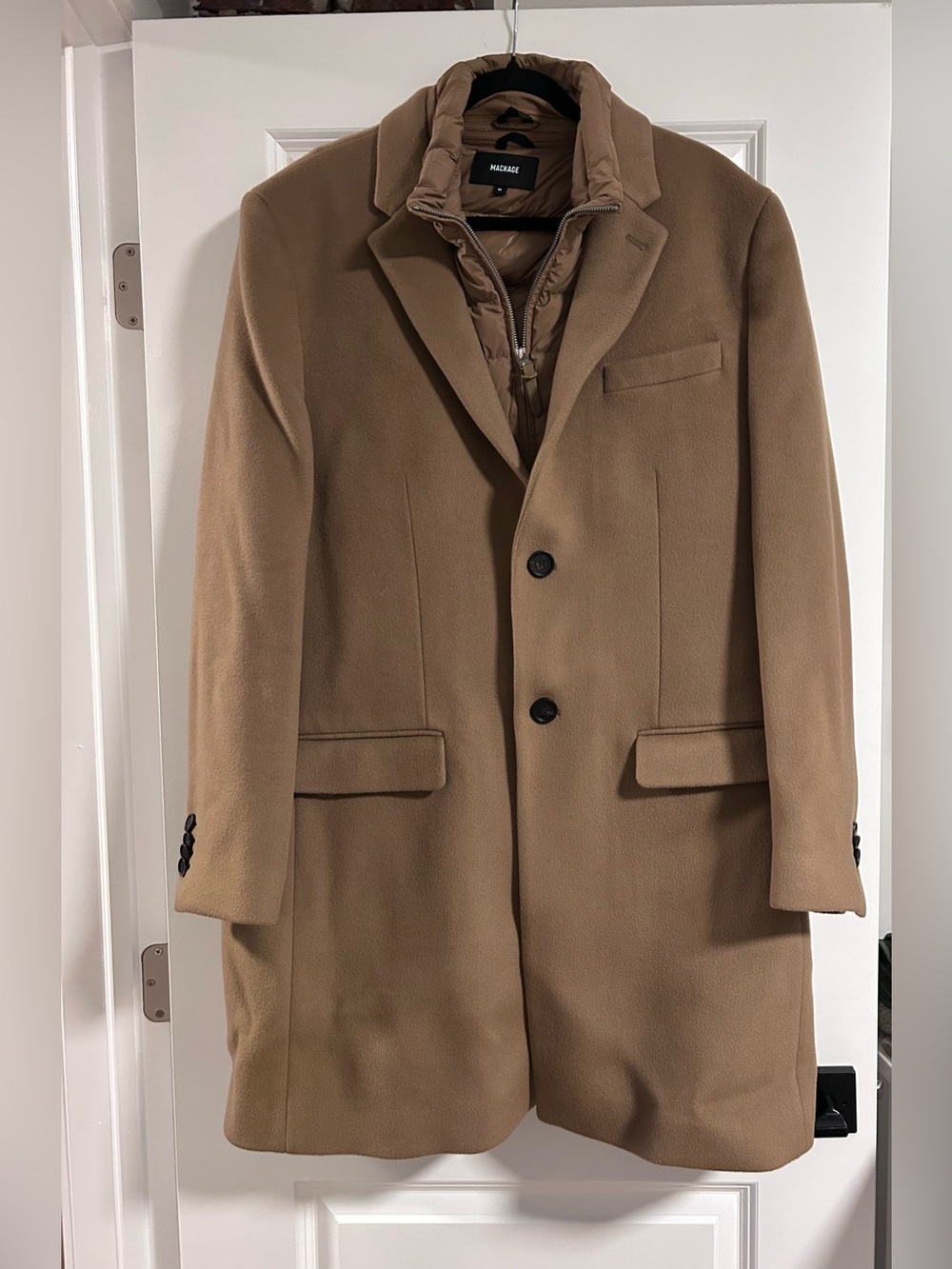 NEW Mackage SKAI-SLB 3-in-1 wool coat with removable down liner